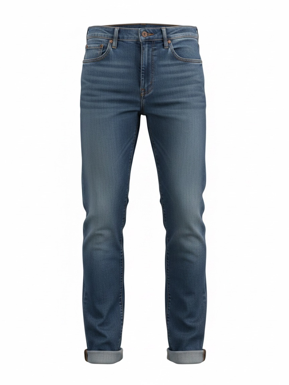 Men's Skinny Jeans in Washed Dark Blue